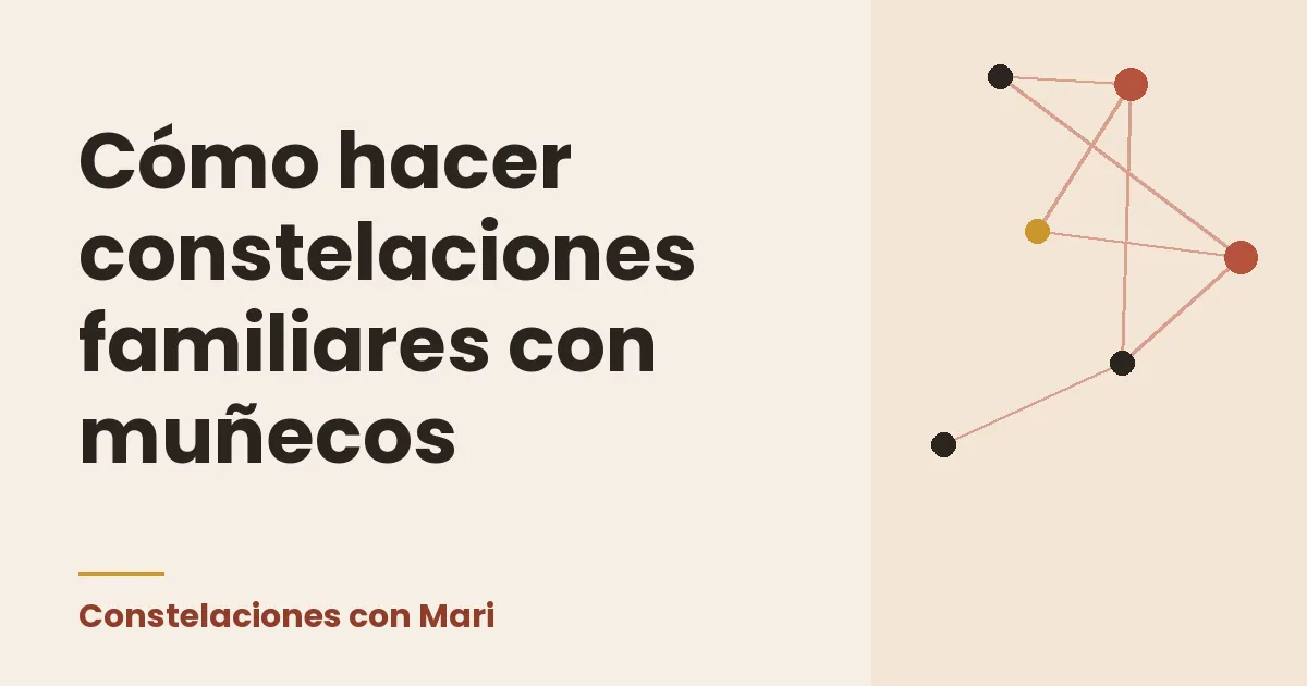 Seis figuras de madera sin pintar sobre una mesa con un mantel de lino, ubicadas a distintas distancias y mirando hacia lados diferentes